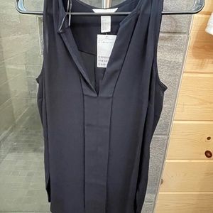 H&M navy blue sleeveless blouse